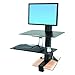 Ergotron – WorkFit-S HD Single Monitor Standing Desk Converter, Sit-Stand Workstation for Tabletops – 16 to 28 lbs, Black