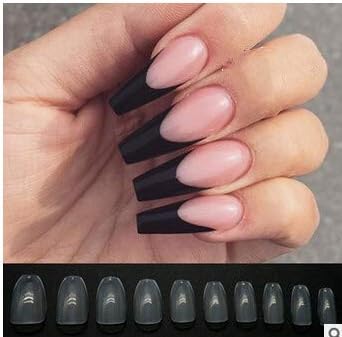 MIOIM Full Cover False Nails Artificial Nails Fake Nails 500Pcs Full Coverage Acrylic Nails 9 Sizes