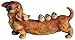 Top Collection Miniature Fairy Garden & Terrarium Dachshund and Birds Figurine