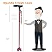 BigAlex Folding Walking Cane with LED Light,Pivoting Quad Base,Adjustable Walking Stick with Carrying Bag for Men/Women(5'5''-6'3'' Red)