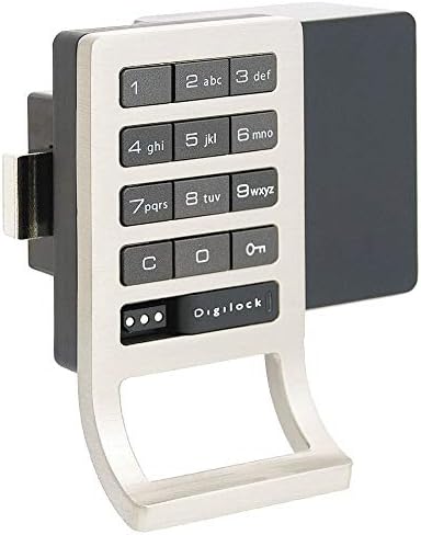 Metal Electronic Keyless Lock with Keypad or Coded Key Fob Access and Brushed Nickel Finish