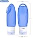 Valourgo Travel Bottles TSA Approved, Leakproof Silicone Refillable Travel Containers, 3 oz Squeezable Travel Tube Sets for Toiletries, Shampoo, Conditioner, Lotion(4 Bottles and 1 Toiletry Bag)