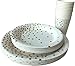 Party Plates and Cups -72 & 144 Piece Fancy Paper Plates with Cups- Gold Polka Dot Paper Plates and Cups- 9