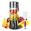 Portable-Blender-Ksera-Smoothie-Juicer-Cup-Personal-Mini-Blender-for-Smoothies-and-Shakes-Six-Blades-in-3D-380ml-13oz-2000mAh-Powerful-USB-Rechargeable-Home-Travel-Handheld-Fruit-Juicer-Black Portable Blender, Ksera Smoothie Juicer Cup, Personal Mini Blender for Smoothies and Shakes- Six Blades in 3D, 380ml…