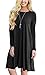 GRECERELLE Womens Long Sleeve Casual Swing Dresses Flare Midi Dress Knee Length
