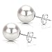 Akoya Cultured White Pearl Earring Studs 14K Gold Jewelry for Women (Choice of Pearl Size and Metal Type)