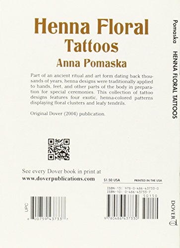 Henna Floral Tattoos (Dover Tattoos) - //medicalbooks.filipinodoctors.org