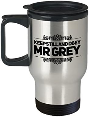 Fifty Shades of Grey Travel Mug | Mr Grey | Obey | Darker | Freed | Anastasia - American Made - White - Cup - Insulated Tumbler Cup