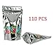 Bellvy 110 Smell Proof Bags 4x6 Inch Mylar Bags Silver with WIndow Food Safe Resealable Bags Stand Up Pouches for Sample Bags Coffee Bags Cookie Bags Mylar Bags For Food Storage