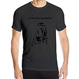 IEFFAT Men's Lamborghini Logo Sport Quick Dry Short Sleeved T Shirts
