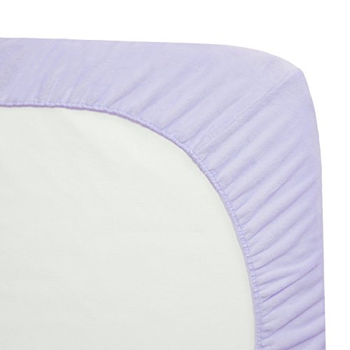 American Baby Company Heavenly Soft Chenille Fitted Crib Sheet, Lavender