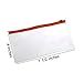 BCP 20pcs Clear Color PVC Plastic Soft Zipper Invoice Bill Bag, Pen Pouch Bag, 7-1/2 x 4inches- Zipper Random Color
