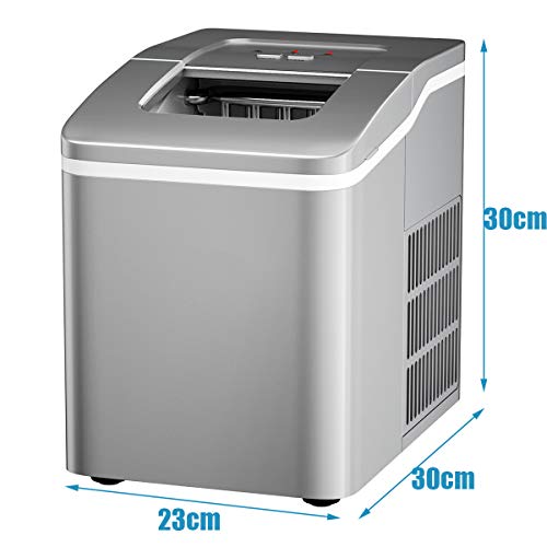 RELAX4LIFE Eiswürfelmaschine Tragbar 1,6 L, Ice Maker 9 Eiswürfel in 8 min, Eiswürfelbereiter 12 kg pro Tag, leise… – Bild 5