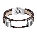 For Fitbit Alta Bands, bayite Leather Bands Fitbit Alta Replacement Accessory Bracelet Chocolate Brown Small 5.5