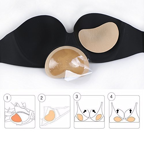 DGXINJUN Silicone SelfAdhesive Bra Pads Inserts Gel Breast Enhancer