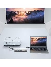 USB C Hub Adapter for MacBook, 7 in 1 Type C Hub Adapter PD Power Delivery, 1 Gbps Ethernet Port,4k HDMI,2 USB 3.0 Ports, SD TF Card Reader (7 in 1 Type c hub)