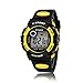 Susenstore Waterproof Cool Mens Boy"s Digital LED Quartz Alarm Date Sports Wrist Watch (Yellow)