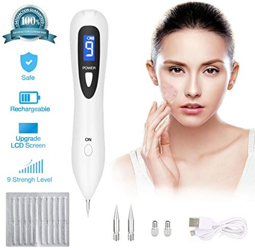 Skin Tag Repair Kit Multi Speed Adjustable Freckle & Tattoo Beauty Equipment Home USB Charging/LCD/10 Replaceable Needles