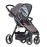 phil&teds Smart City Stroller, Graphite – Huge Seat - Easy and Compact Standing Foot Fold – Newborn Ready – Huge Canopy – Puncture Proof Tires – Hand Operated Brake – Travel System Ready