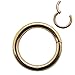 16G/14G/12G Rose Gold PVD Anodised 316L Steel Septum Hinged Clicker Segment Nose Rings-inner diameter 6/7/8/9/10/12mm