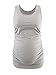 Liu & Qu Maternity Basic Tank Top Mama Clothes Sleeveless Women's Solid Side Ruching Vest