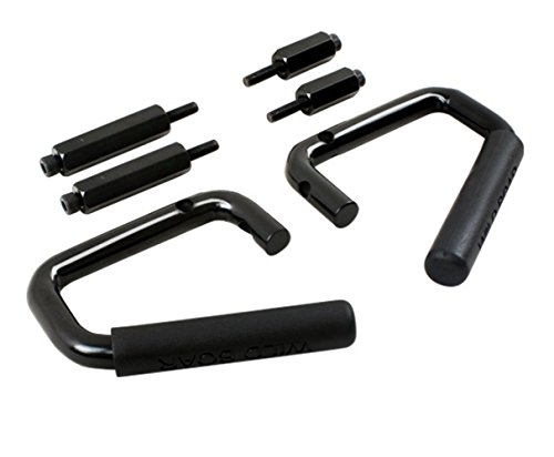 Dee-Type Steel Wild Boar Black Front Grab Handles for Jeep Wrangler 07-16 2/4 Door