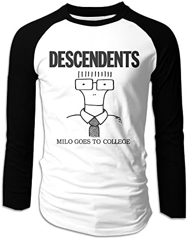 Men's Long Sleeve T Shirt Descendents Milo Goes To College Fitted Vintage Raglan Jersey Shirt