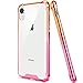 Salawat Compatible iPhone Xr Case, Clear iPhone Xr Case Cute Anti Scratch Slim Phone Case Cover Reinforced Corners TPU Bumper Shockproof Protective Case for iPhone Xr 6.1inch 2018 (Orange Pink)