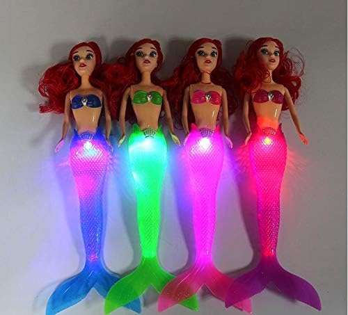 fivekim FIIVEKIM Girls toys Kid Girls Waterproof LED Light Swimming Doll Toy Bath Spa Swimming Pool PURPLE