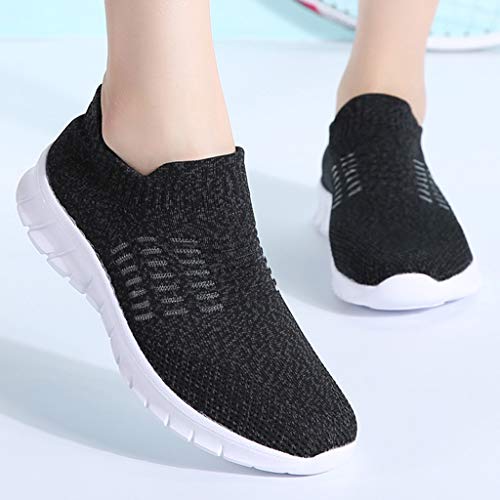 Fainosmny Women Work Shoes Soft Bottom Sport Running Shoes Pea Shoes Junior Girl Back to School Sneakers Dark Gray - Thumbnail 2