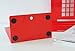 DYQWT Newest Creative Telephone Booth Bookend Bookends Racks,A Pair (Red)