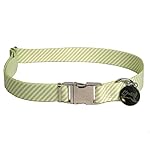 Southern Dawg Seersucker Green Dog Collar -Medium-3/4" Neck 14 to 20" Made in the USA by Yellow Dog Design