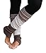 Lucky Love Leg Warmers for Women with Wide Calf Reversible Knit Multicolor 80s Outfit (Chocolate/Mocha)