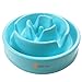 BAZER Novel & Interactive & Fun Slow Feed Pet Bowl, Anti-Chocking Feeder, Healthy Diet For Dog, Bud-shaped, Blue