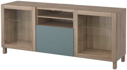 Amazon Com Ikea Tv Unit With Push Open Drawers Walnut Effect