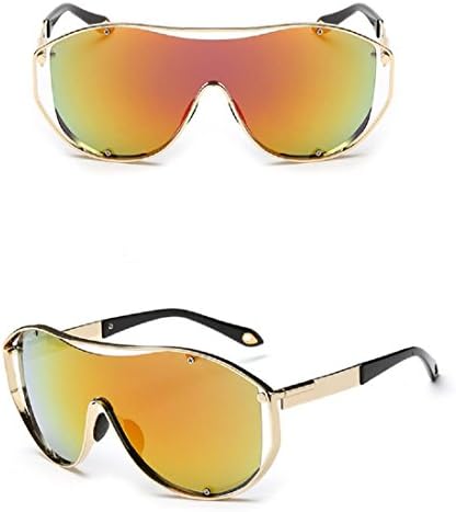 Yelovemei Newest Colorful Metal Sunglasses ,Siamesed Sport Cool And Fashion Sunglasses UV400 (Red)