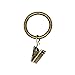 Mcupper-Set Of 32 pcs Extra Thick Metal Curtain Rings with Clips,0.9-Inch Diameter - Clip Rings for Curtains (Color bronze,Material Iron)