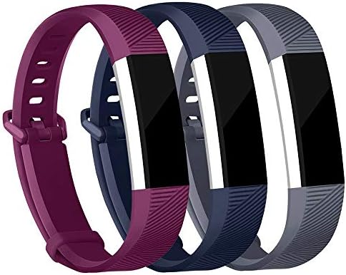 ohderii Replacement Bands Compatible for Fitbit Alta/Alta HR/Ace (3 Pack), Adjustable Sport Strap Smartwatch Fitness Wristbands with Secure Metal Buckle for Women Men Kids