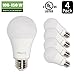 14W (100-150 Watt Equivalent) 4 Pack A19 LED Light Bulb, 1600 Lumens 5000K Daylight White, E26 Medium Screw Base, UL Listed, XMprimo