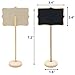 E-Conoro Mini Chalkboard, 15 Pcs Wooden Mini Chalkboards with Stand, Small Chalkboard Sign Food Signs Food Labels for Party, Buffet, Wedding, Price, Table Number Cards, Restaurant and Store