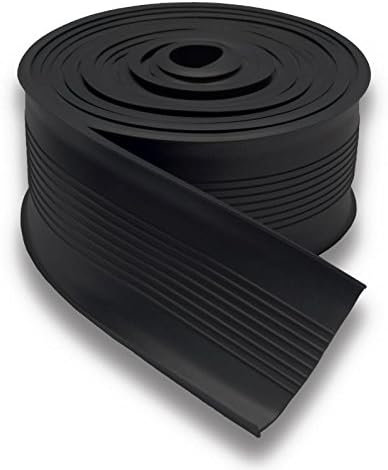 Garage Door Bottom Weather Stripping Seal Strip Universal Rubber Replacement,Weatherproofing Universal Sealing Weatherstrip T-Style Ends 3 3/4" Width X 20 Feet Lenth ( Black )