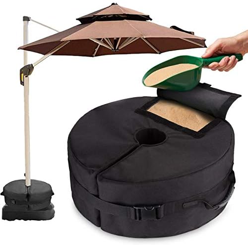 Detachable Patio Umbrella Base Weight Bag 18 Round Detachable Umbrella Base Weight Bag Patio Beach Round Umbrella Base Weight Bag Tent Base Weight Bag For Patio Beach Outdoor Cantilever Or Flagpole Amazon Co Uk Garden