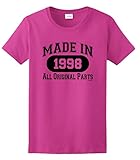 18th Birthday Gift Made 1998 All Original Parts Ladies T-Shirt