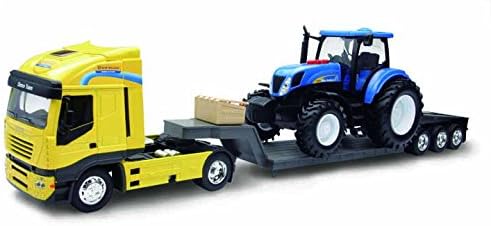 NewRay 1693 "New Holland T7070 with Truck Model Tractor, Yellow,blue, Small
