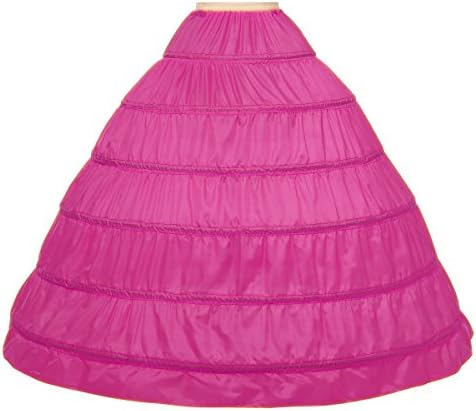 Noriviiq Womens 6 Hoop Skirt Floor Length Crinoline Petticoat For Quinceanera Dress 9306
