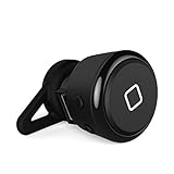 Wireless Bluetooth Earphone, Bodecin Mini Smart Rechareable High Grain Bluetooth Headset/Earpiece/Earbud/Headphone Bluetooth V4.1 Build in Mic with Ear Hook Vice Earphone USB Charging Cable (Black)