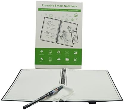 Erasable Notebook- Reusable Smart Notebook- Wirebound (2018) Remarkable notebook comes with choice of free Elfinbook or Camscanner app, pen and wipe cloth 8.25x5.25