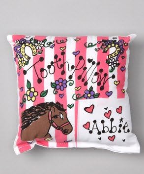 Bunnies and Bows - Horse-Pink - Personalized Pillowcase