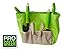 Pro Green 6 Piece Garden Tool Set | Includes Folding Chair Attractive Canvass Bag and Heavy duty Tools | Full Customer Warranty