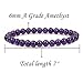 Amandastone Natural Purple Crystal 6mm Round Beads Stretch Bracelet 7 Inch